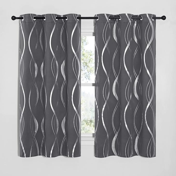 NICETOWN Bedroom Small Blackout Curtain Panels, Window Treatment Thermal - Image 2