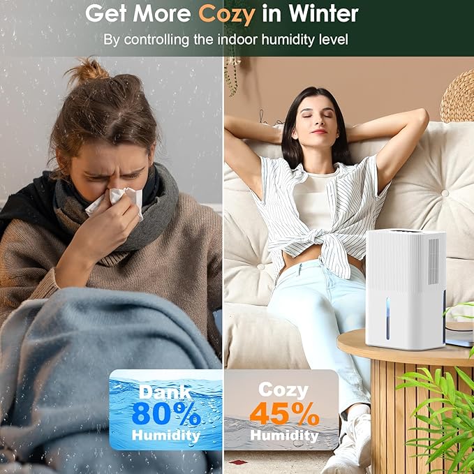 Portable Home Dehumidifier for Basements Bathroom Bedroom|91 OZ Tank|900 sq.ft - Image 3