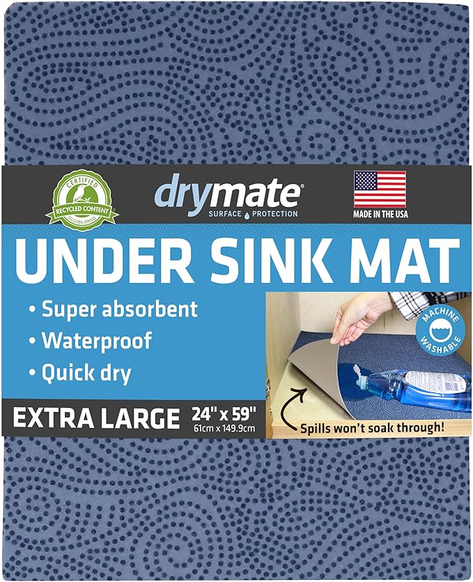 Drymate Premium XL Under Sink Mat, Waterproof Cabinet Protection Mats by Drymate