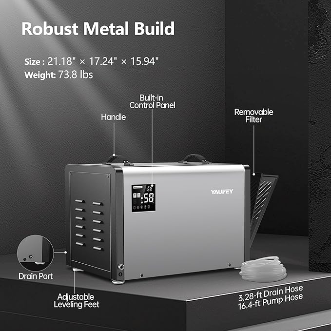 Yaufey 158 Pints Commercial Dehumidifier - Image 7