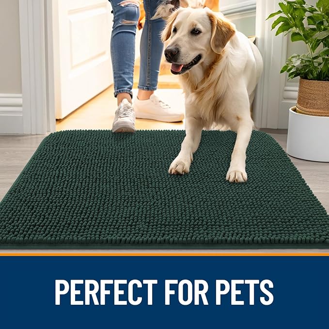 OLANLY Dog Door Mat for Muddy Paws 44x32, Absorbs Moisture and Dirt, Absorbent - Image 6