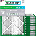 Filterbuy 20x21x1 Air Filter MERV 8 Essential Dust & Allergy Defense, by Filterbuy