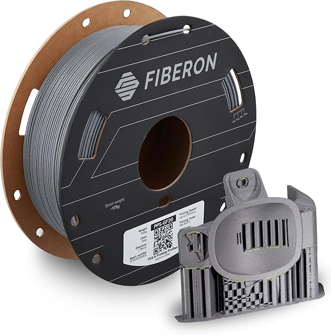 Polymaker Fiberon PPS-GF20 Filament 1.75mm 0.5kg Spool, Extreme Heat Resistance by Polymaker