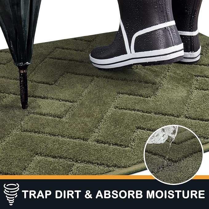 PURRUGS Dirt Trapping Door Mat 20" x 31.5", Non-Slip Machine Washable Entry Rug - Image 5