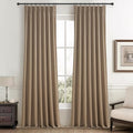 Primitive Curtain 108 Inch Long 2 Panels Burg, Chocolate Rust Brown Pinch by QJMYDECO
