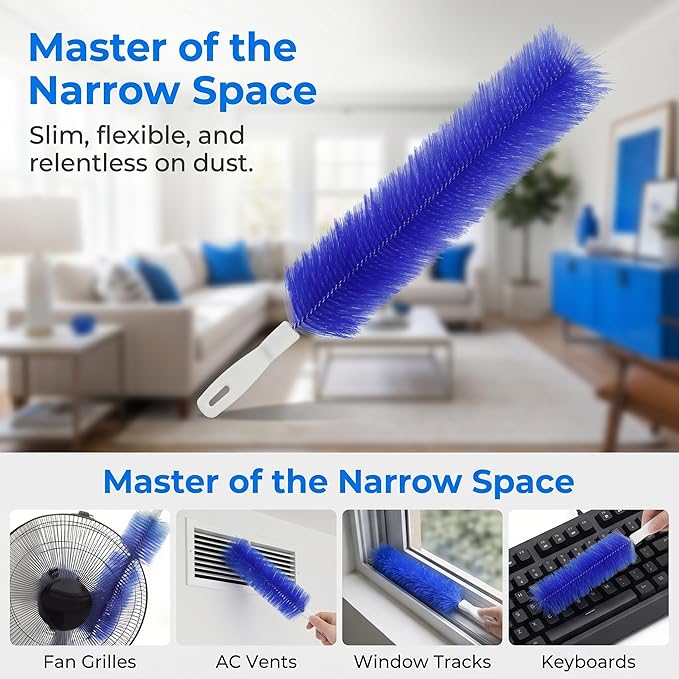 Bendable Microfiber Head, 2026 Fan Cleaner Brush, Washable Reusable Dust Remover - Image 3