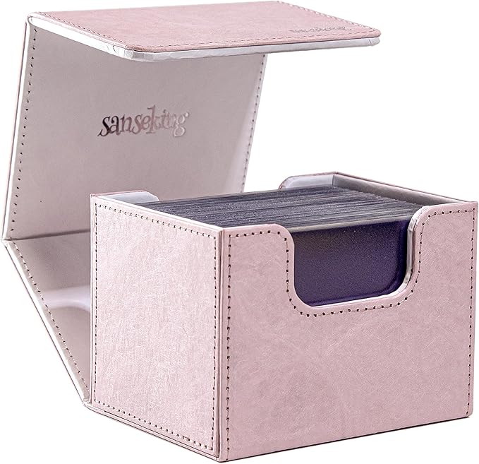 Magic Card Deck Box for MTG Single Deck Card Box fits 100+ TCG Sleeved Cards by Sanseking