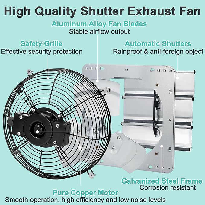 10 Inch Shutter Exhaust Fan - Image 7