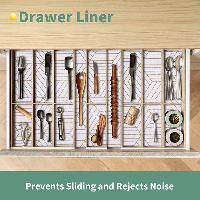 Shelf Liners for Kitchen Cabinets 23.6in x 49.21FT, Non Adhesive Cabinet Liner - Image 3