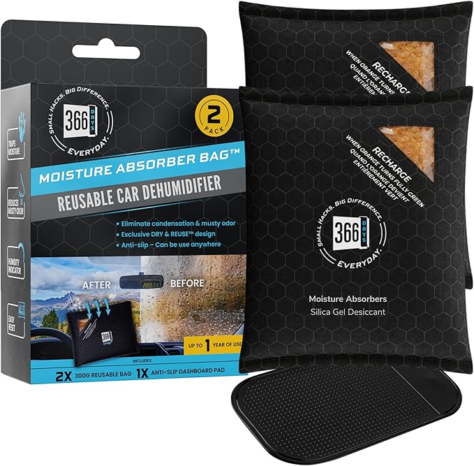 Dehumidifier & Moisture Absorber Bag – Reusable Silica Gel by 366Days