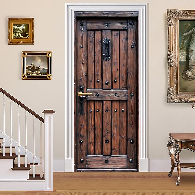 3D Door Stickers, Peel and Stick Vinyl Wallpaper, Self-Adhesive Mural by BVBOX