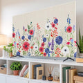 Natural Garden Poppy Wildflowers Indoor TV Cover, Elastic TV Screen Protector by Unknown