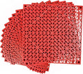MYFAMIREA Modular Interlocking Cushion 12 Pack 11.8" x 11.8" Rubber Floor Tiles by MYFAMIREA