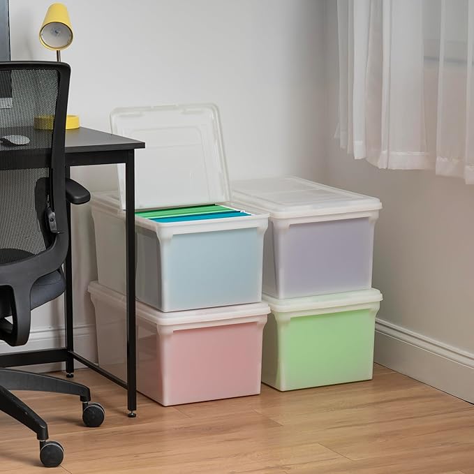 IRIS USA File Box, File Organizer w/Hinged Split Lid - Image 6