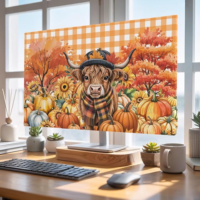 Scottish Highland Cow Indoor TV Cover, Elastic TV Screen Protector Country - Image 5