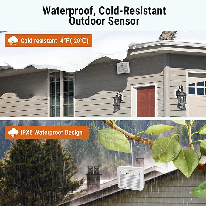 ThermoPro TP260B Indoor Outdoor Thermometer Wireless 1000ft/300m Range - Image 7