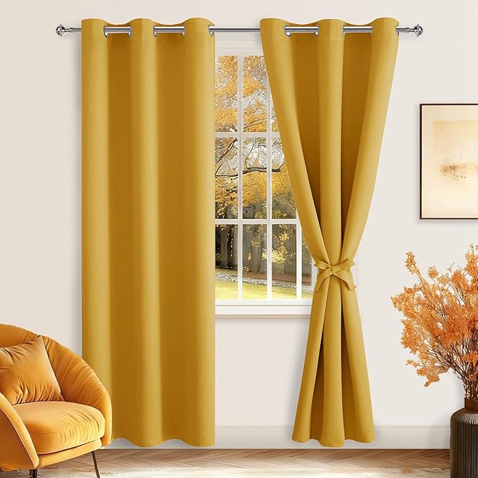Hiasan Blackout Curtains for Bedroom, 42 x 84 Inches Long - Image 2