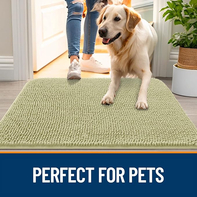 OLANLY Dog Door Mat for Muddy Paws 30x20, Absorbs Moisture and Dirt, Absorbent - Image 6