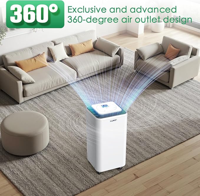 LUKO 2000 Sq. Ft Dehumidifiers for Large Room and Basements, 30 Pints - Image 2
