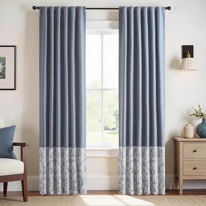 jinchan Faux Linen Blackout Curtains 84 Inch Length - Image 6