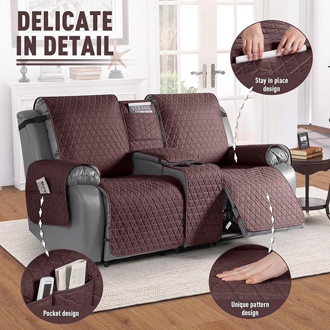 TAOCOCO 100% Waterproof Loveseat Recliner Couch Sofa Covers - Image 6