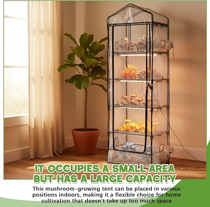 Windyun 5 Tier Extra Tall Mushroom Grow Tent Kit - Image 4