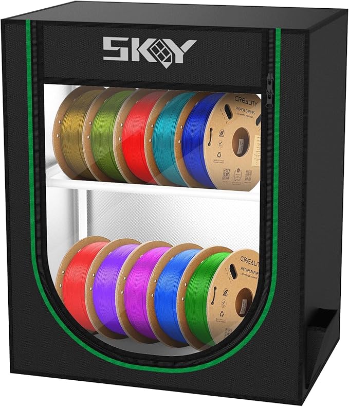 Skouphy 3D Printer Filament Storage Box, 2-Tier Storage Shelves by Skouphy