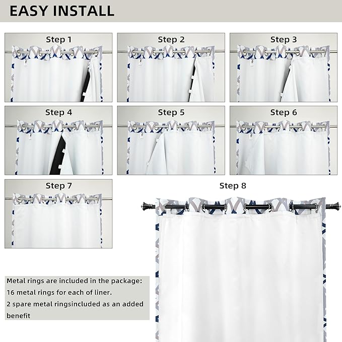 DriftAway Soundproof Thermal Insulated Quilted Curtain Liners - Image 7