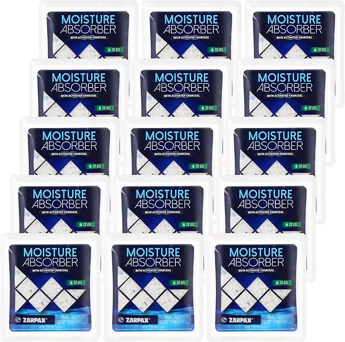 Moisture Absorber Sachets Activated Charcoal 1.4 oz/40g by Zarpax