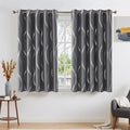 NICETOWN Grey Patterned Blackout 54 inch Long Curtain by NICETOWN