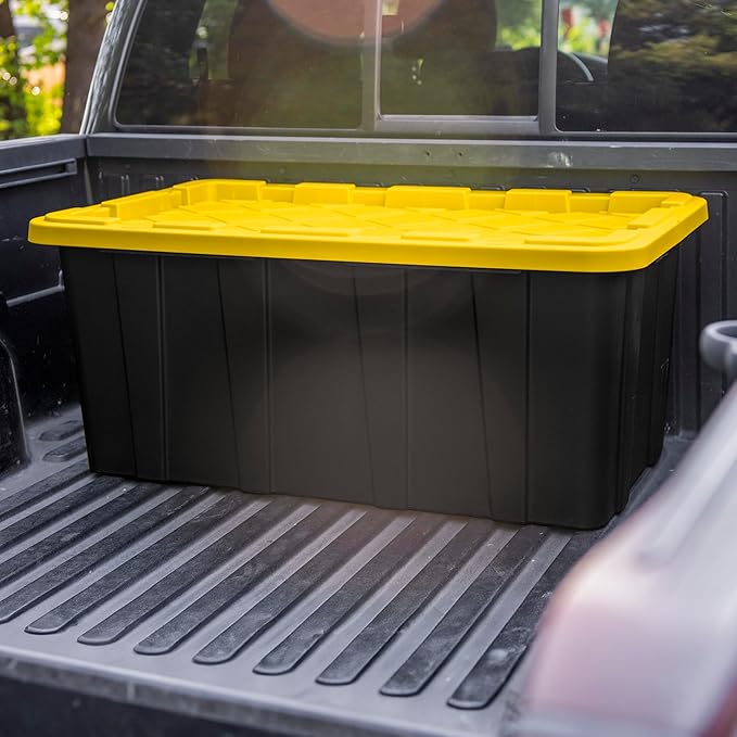 Sterilite 38 Gal Industrial Tote, Stackable Storage Bin - Image 8