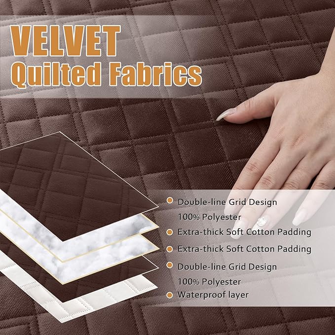 Arfntevss Waterproof Sectional Couch Covers L Shape Washable Velvet Sofa Cover - Image 3
