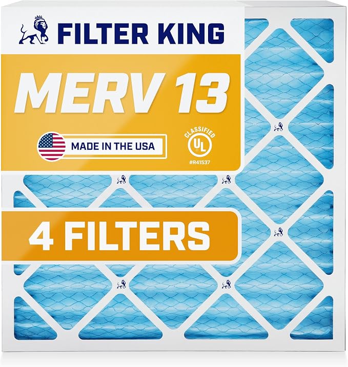 Filter King Air Filters 19.75x21.5x1 | 4-PACK | MERV 13 HVAC Pleated AC Furnace by FilterKing