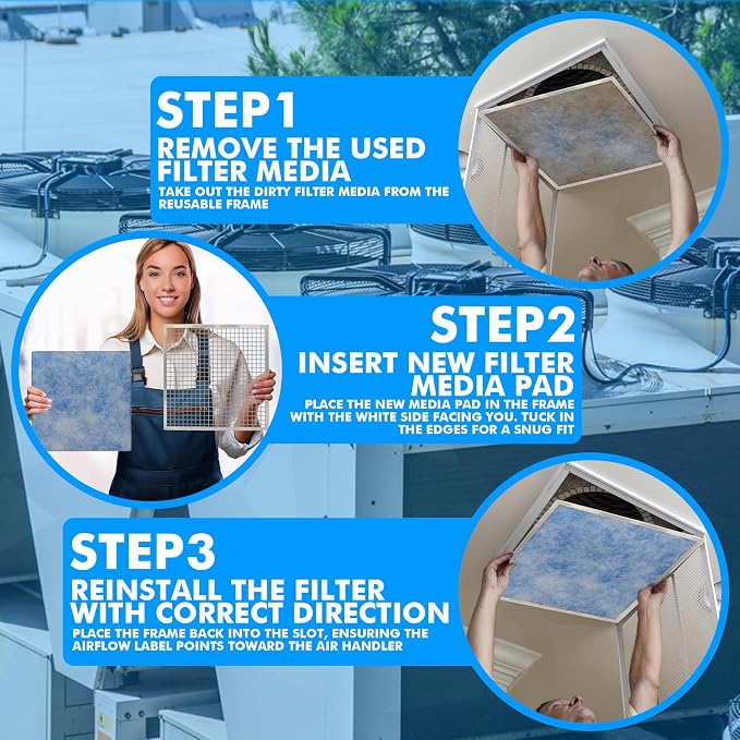 18x25x1 Air Filter MERV 8 Filter Media Replacements only, HVAC AC Furnace Air - Image 7