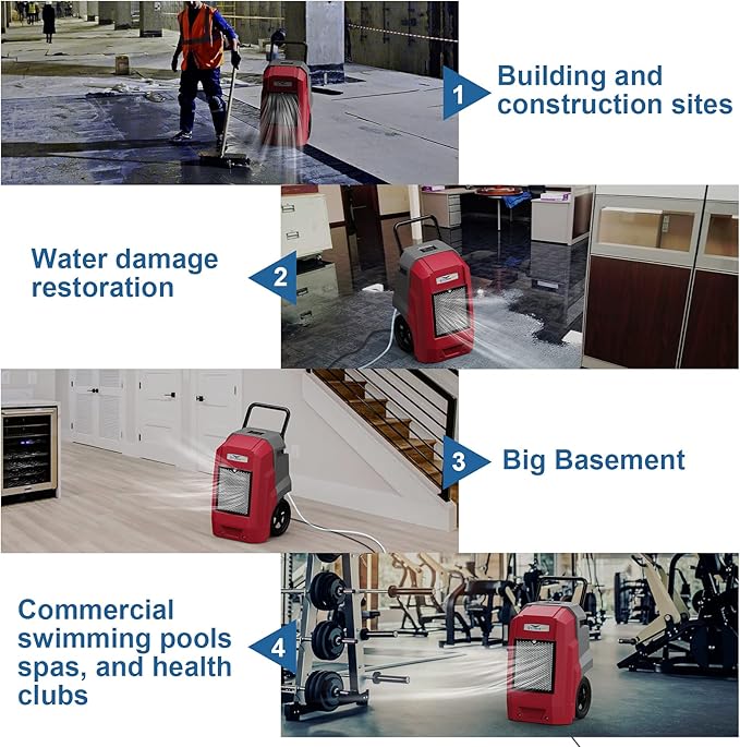 ALORAIR 180 Pints Commercial Dehumidifier - Image 6