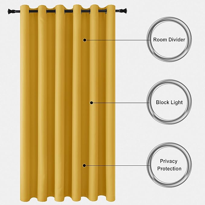 DWCN Total Privacy Room Divider Blackout Curtain - Image 4