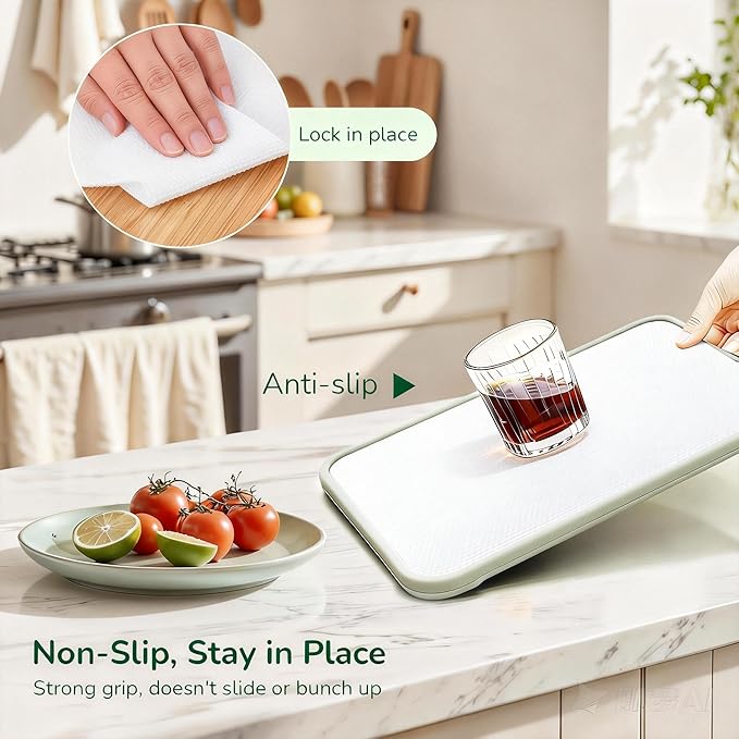 Practical White Shelf Liners for Kitchen Cabinets, Non-Adhesive Drawer Liner - Image 2