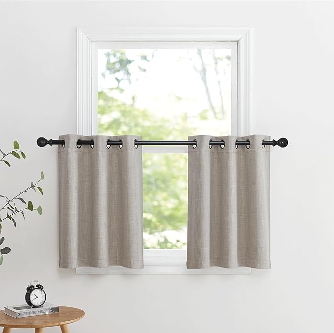 NICETOWN Window Valance for Bedroom Farmhouse Grommet Top Blackout Thermal by NICETOWN