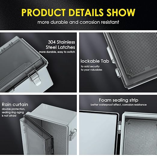 Waterproof Electrical Junction Box, IP67 ABS Plastic Junction Box Enclosure - Image 4