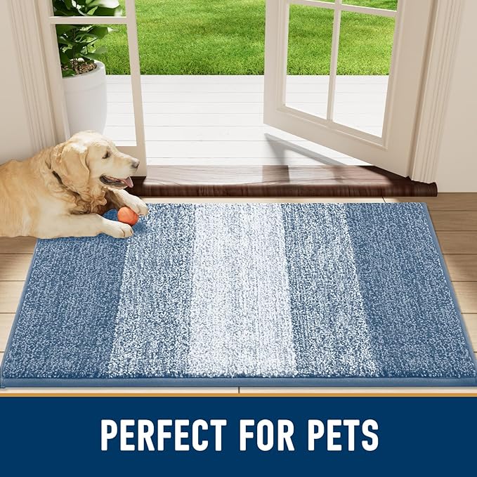 Smiry Dog Door Mat for Muddy Paws, Absorbs Moisture and Dirt, Low-Profile - Image 7