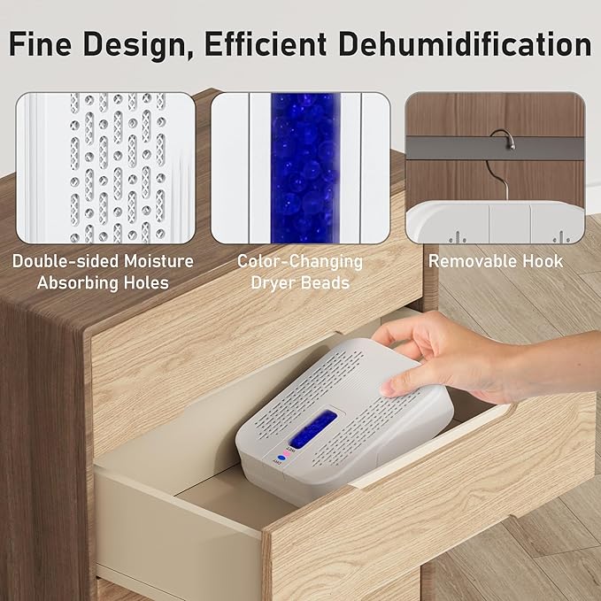 Rechargeable Small Dehumidifier, Portable Mini Dehumidifier - Image 6
