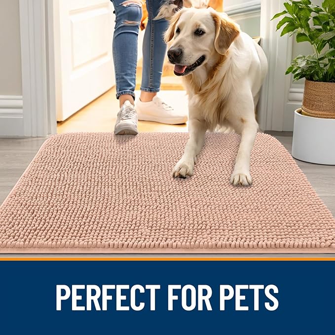 OLANLY Dog Door Mat for Muddy Paws 30x20, Absorbs Moisture and Dirt, Absorbent - Image 6