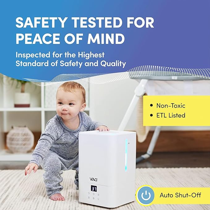 VEVA Humidifiers for Bedroom Large Room 4.5L, Cool Mist Water Vaporizer - Image 6