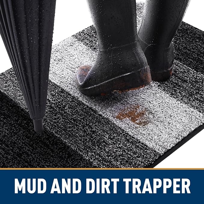 Smiry Dog Door Mat for Muddy Paws, Absorbs Moisture and Dirt, Low-Profile - Image 2