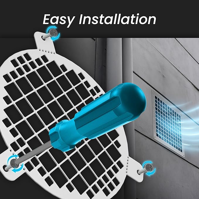 Repa Market 12" Inch Black Galvanized Steel Round Crawl Space Vent Grid - Image 3