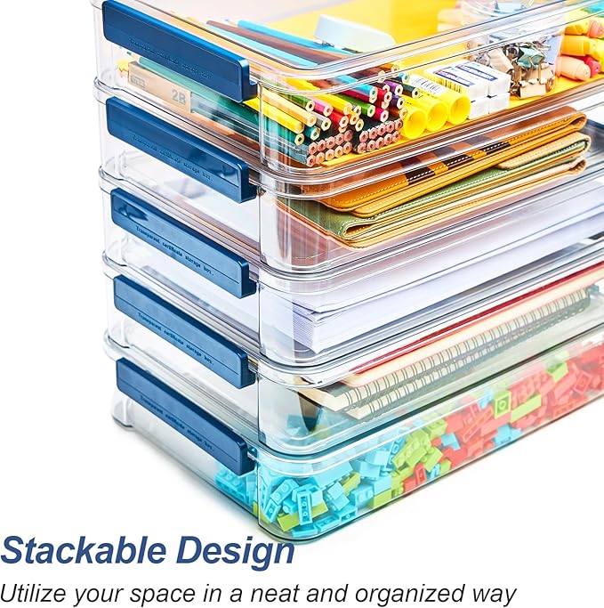2 Pcs 5.5qt 9 x 13 Plastic Portable Project Case - Image 4