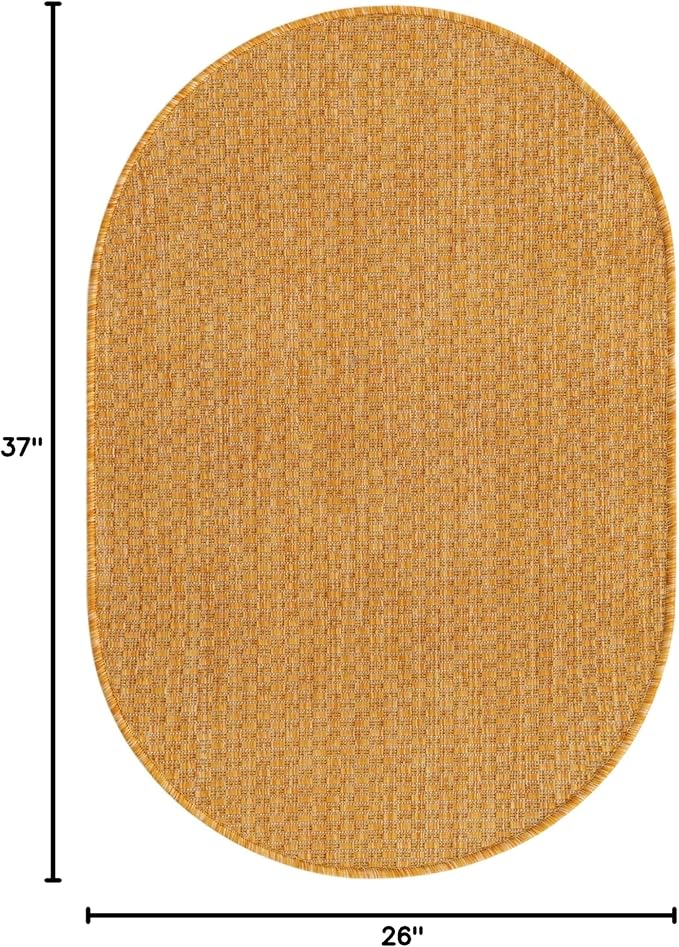 Unique Loom Collection Casual Transitional Solid Heathered Indoor/Outdoor - Image 2