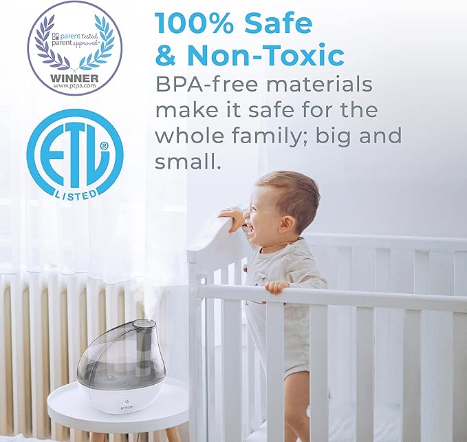 Pure Enrichment MistAire Silver Ultrasonic Cool Mist Humidifier - Image 6