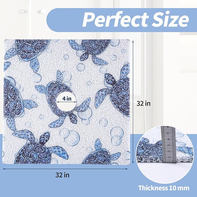 HOMBYS Square Shower Mat Non Slip, Shower Mat - Image 2