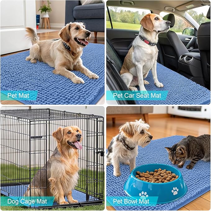 OLANLY Dog Door Mat for Muddy Paws 32x20, Absorbs Moisture and Dirt, Absorbent - Image 7